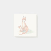 Momma Fox en Baby Illustratie Waterverf Post-it® Notes (Voorkant)
