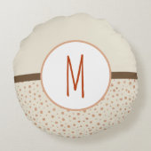 Momma Fox en Baby Illustratie Waterverf Rond Kussen (Achterkant)