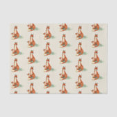 Momma Fox en Baby Illustratie Waterverf Tissuepapier (Voorkant)