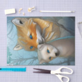 Momma Fox en baby Tissuepapier (Craft)