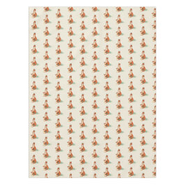 Momma Fox en Baby Waterverf Patroon Tafelkleed