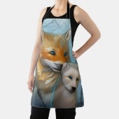 Momma fox en haar baby schort (Insitu)