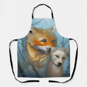 Momma fox en haar baby schort (Voorkant)