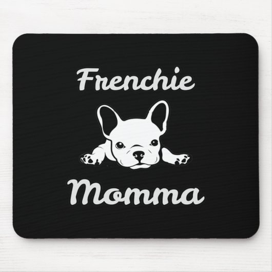 Momma. Franse Bulldog Liefhebbende Moeder Muismat (Voorkant)