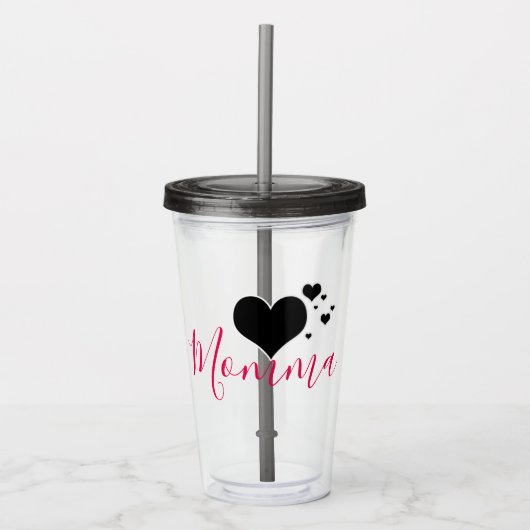 Momma / gepersonaliseerde naam acryl drinkbeker (Voorkant)