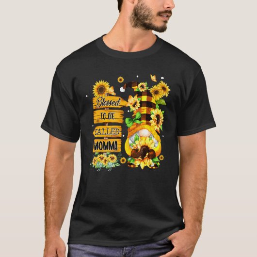 Momma Gnome Sunflower Cute Mo T-shirt (Voorkant)