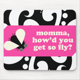 Momma, hoe ga je zo vliegen?mousepad muismat