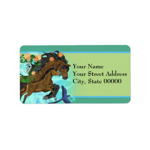 Momma Horse and foal Etiket