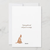 Momma Kangaroo Flat Holiday Kaart (Achterkant)