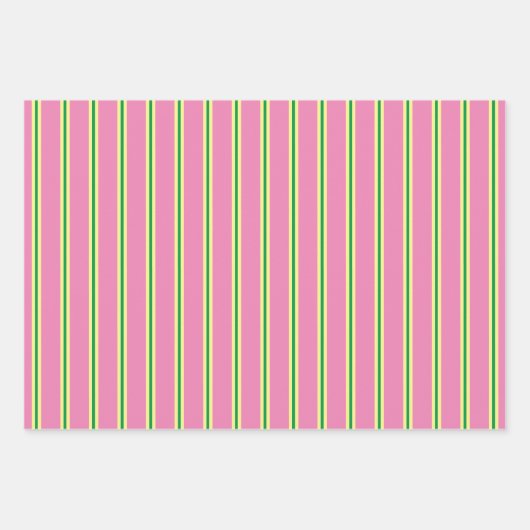 Momma Kangaroo, Stripes en bloemen Inpakpapier Vel (Voorkant 2)