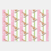 Momma Kangaroo, Stripes en bloemen Inpakpapier Vel (Voorkant)