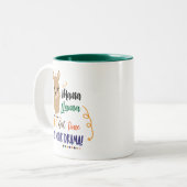 Momma llama drama word art mok (Voorkant links)