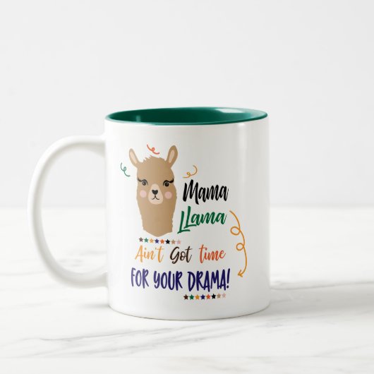 Momma llama drama word art mok (Links)