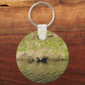 Momma Muscovy en Baby Ducks Sleutelhanger (Voorkant)