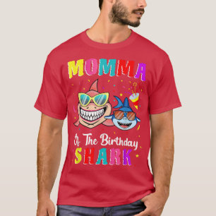 Momma Of The Shark Birthday Family Matching Birthd T-shirt