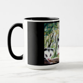 Momma Opossum en Babies Mokken