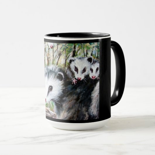 Momma Opossum en Babies Mokken (Voorkant rechts)