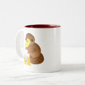 MOMMA platypus Tweekleurige Koffiemok (Voorkant links)
