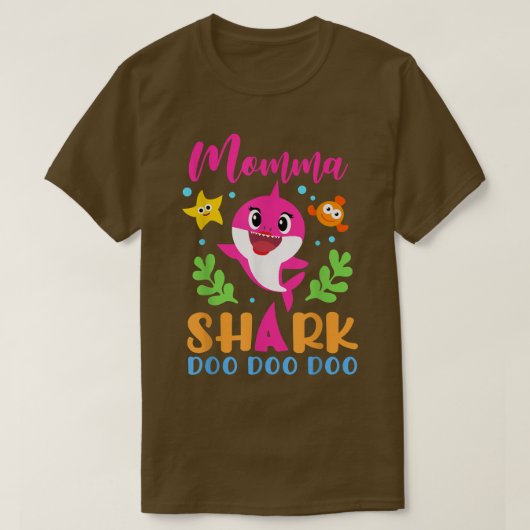 Momma SharkMomma Shark Lover Family Moederdag T-shirt (Design voorkant)