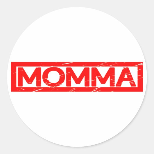 Momma Stamp Ronde Sticker (Voorkant)