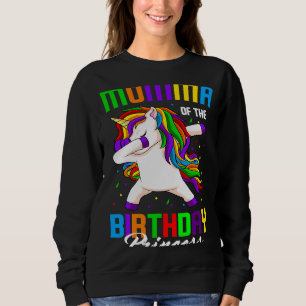 Momma van de Birthday Princess Unicorn Dabbing Bda Trui
