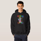 Momma van de Birthday prinses Dabbing Unicorn Gir Hoodie (Voorkant volledig)