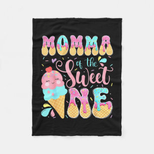 Momma van de lieve ijsje 1e verjaardag meisje fleece deken