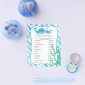 Momma Whale en haar Baby Boy - Snoep Bar Game Flyer (Enkel)