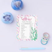 Momma Whale en haar Baby Girl - Snoep Bar Game Flyer (Enkel)