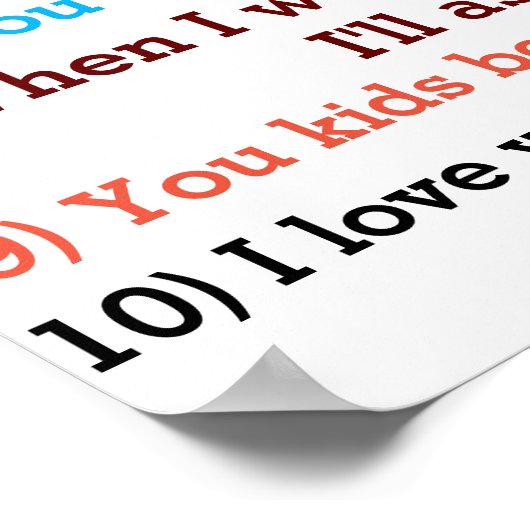 MOMMA ZEI ALTIJD poster (Hoek)