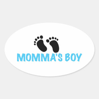 Momma's Boy Ovale Sticker