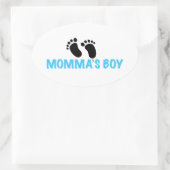 Momma's Boy Ovale Sticker (Tas)