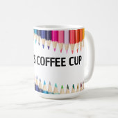 MOMMA'S GEKLEURDE POTLODEN KOFFIEBEKER / MOK (Voorkant rechts)