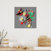 mommas giraffe poster (Keuken)