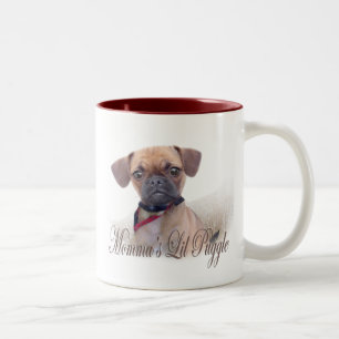 Momma's Lil Puggle Tweekleurige Koffiemok