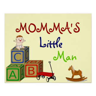 MOMMA'S Little Man Playroom Glossy Poster