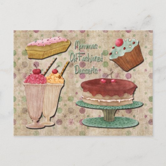 Mommas Old Fashioned Desserts Briefkaart (Voorkant)