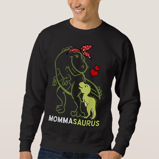 Mommasaurus Momma Dinosaur Baby Moederdag Trui (Voorkant)