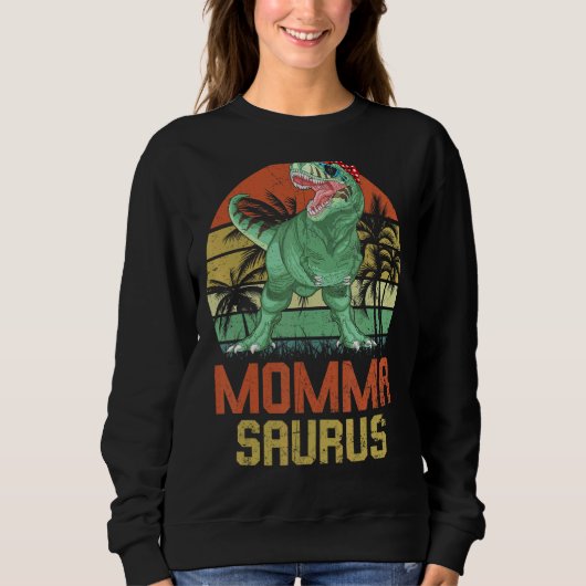 Mommasaurus Rex Dinosaur Momma Saurus Family Match Trui (Voorkant)