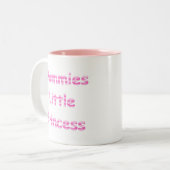 Mommies Little Princess Tweekleurige Koffiemok (Voorkant links)