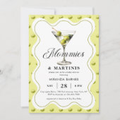 Mommies & Martinis Olive Martini Glass Baby shower Kaart (Voorkant)
