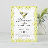 Mommies & Martinis Olive Martini Glass Baby shower Kaart (Staand voorkant)