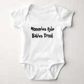 Mommies Rule Babies Drool Romper (Voorkant)