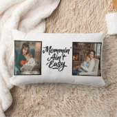 Mommin Ain't Easy Brush Script Two 2 Photo Kussen (Deken)