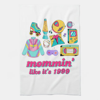 Mommin' Like It's 1999 - Grappig Y2K Mom Gift Theedoek