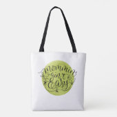 Mommin'Ain't Easy on Green Waterverf Circle Tote Bag (Achterkant)