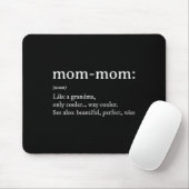 Mommom Cadeaudefinitie Oma Mama-Mama Moederdag Muismat (Met muis)