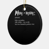Mommom Gift Definition Grandma Mam-Mam Moederdag Keramisch Ornament (Links)