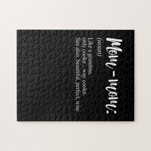 Mommom Gift Definition Grandma Mam-Mam Moederdag Legpuzzel (Horizontaal)