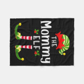 Mommy Christmas Elf Matching Pajama X-mas Party  Fleece Deken (Voorkant (Horizontaal))
